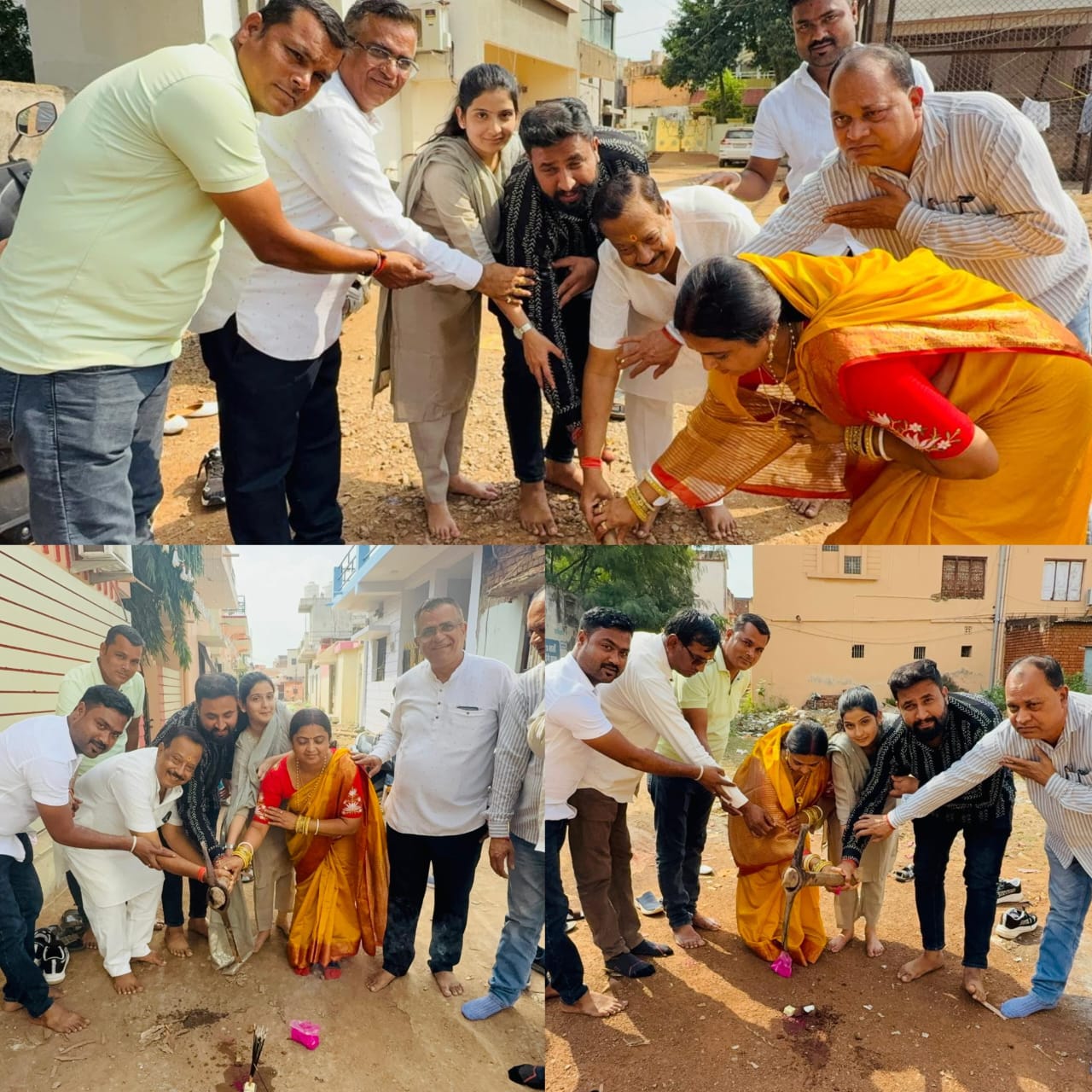 वार्ड क्रमांक 13 झूलेलाल वार्ड में सीसी रोड सहित 6 निर्माण कार्यों का शुभारंभ